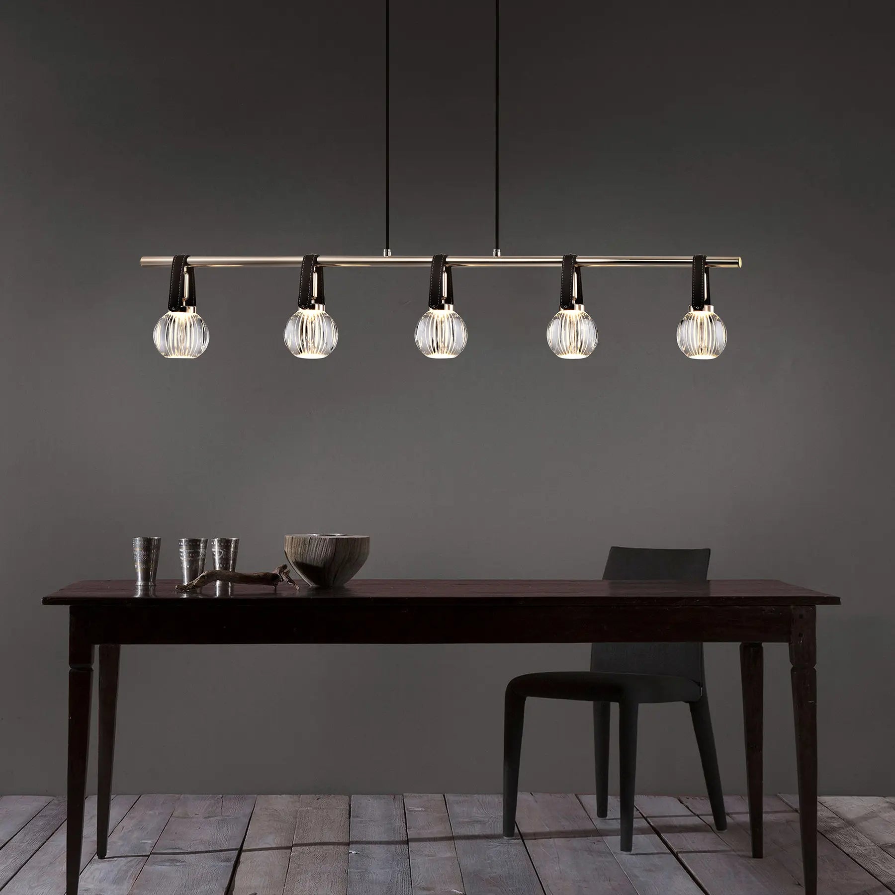 Load video: Crystal Line Linear Chandelier