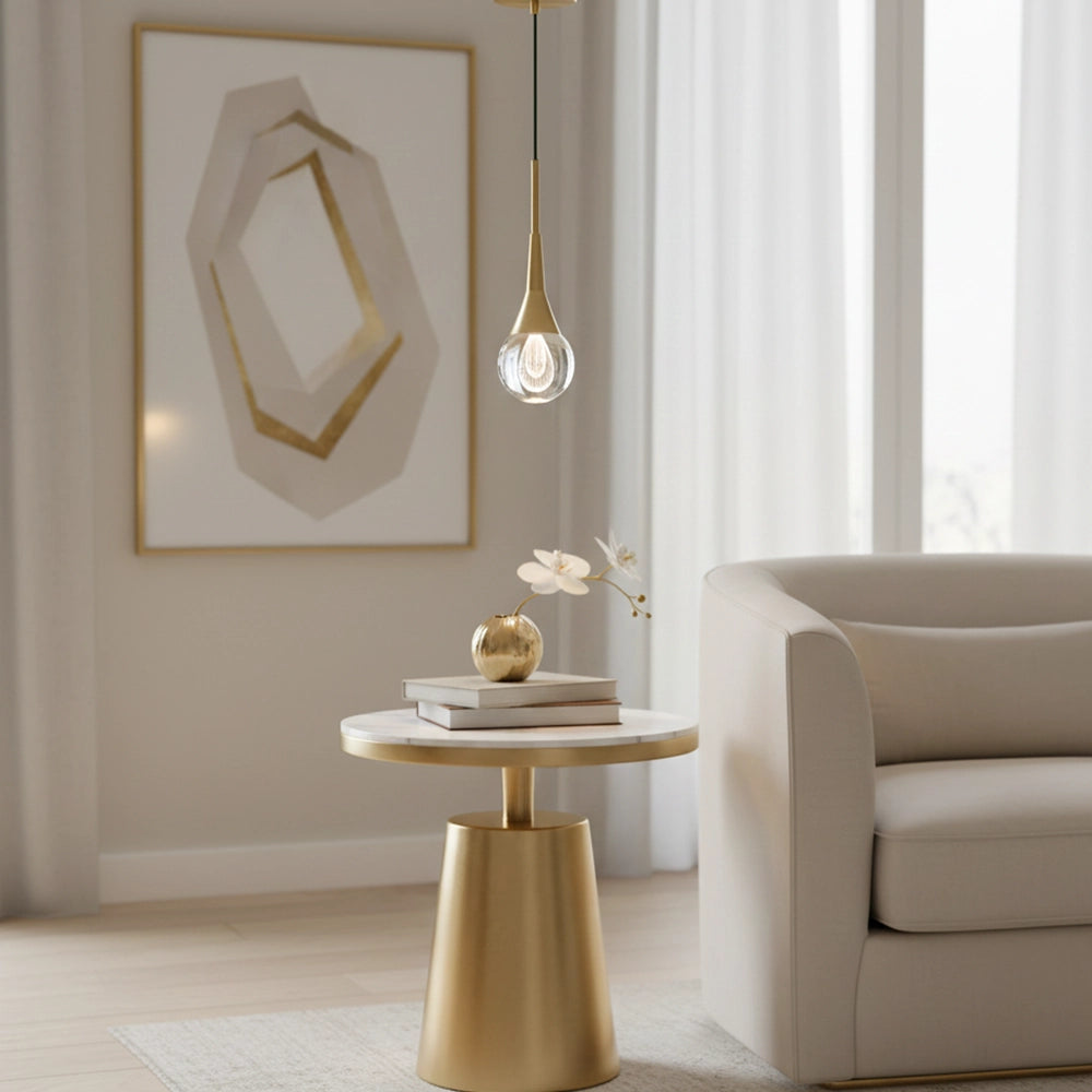 Golden Teardrop Pendant Light