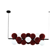 Ruby Orb Linear Chandelier