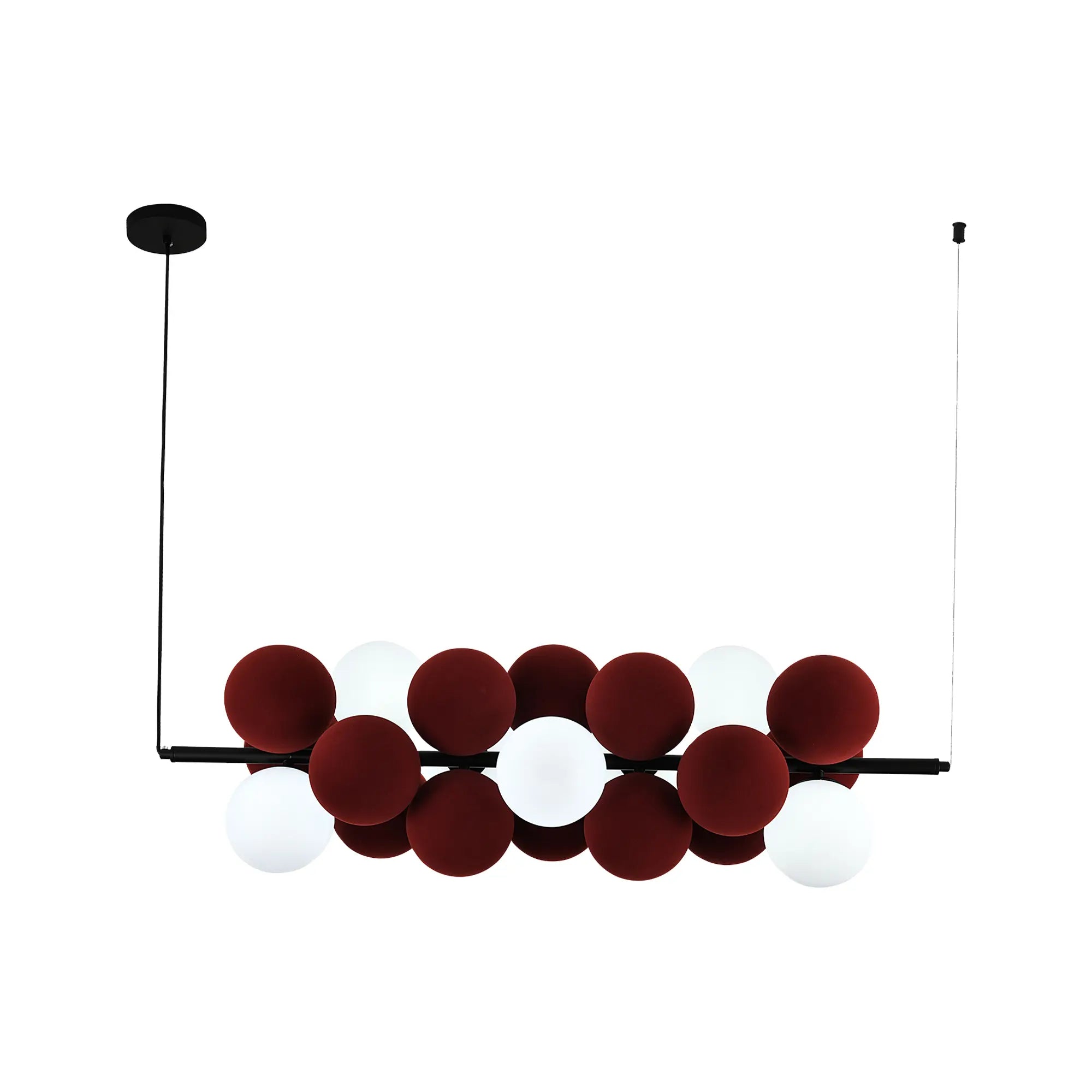 Ruby Orb Linear Chandelier