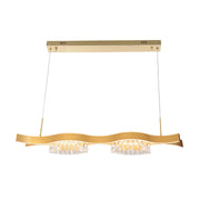 Crystal Wave Linear Chandelier