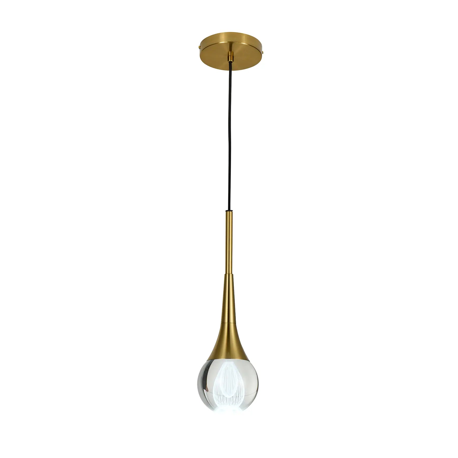 Golden Teardrop Pendant Light