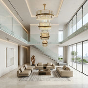 The Opal Mirage Crystal Chandelier, 6 Layers void Chandelier 1700 Crystal, 78xE14
