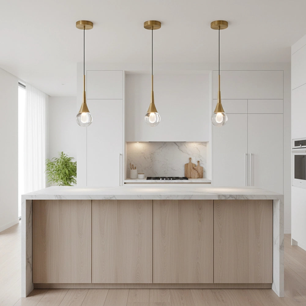 Golden Teardrop Pendant Light