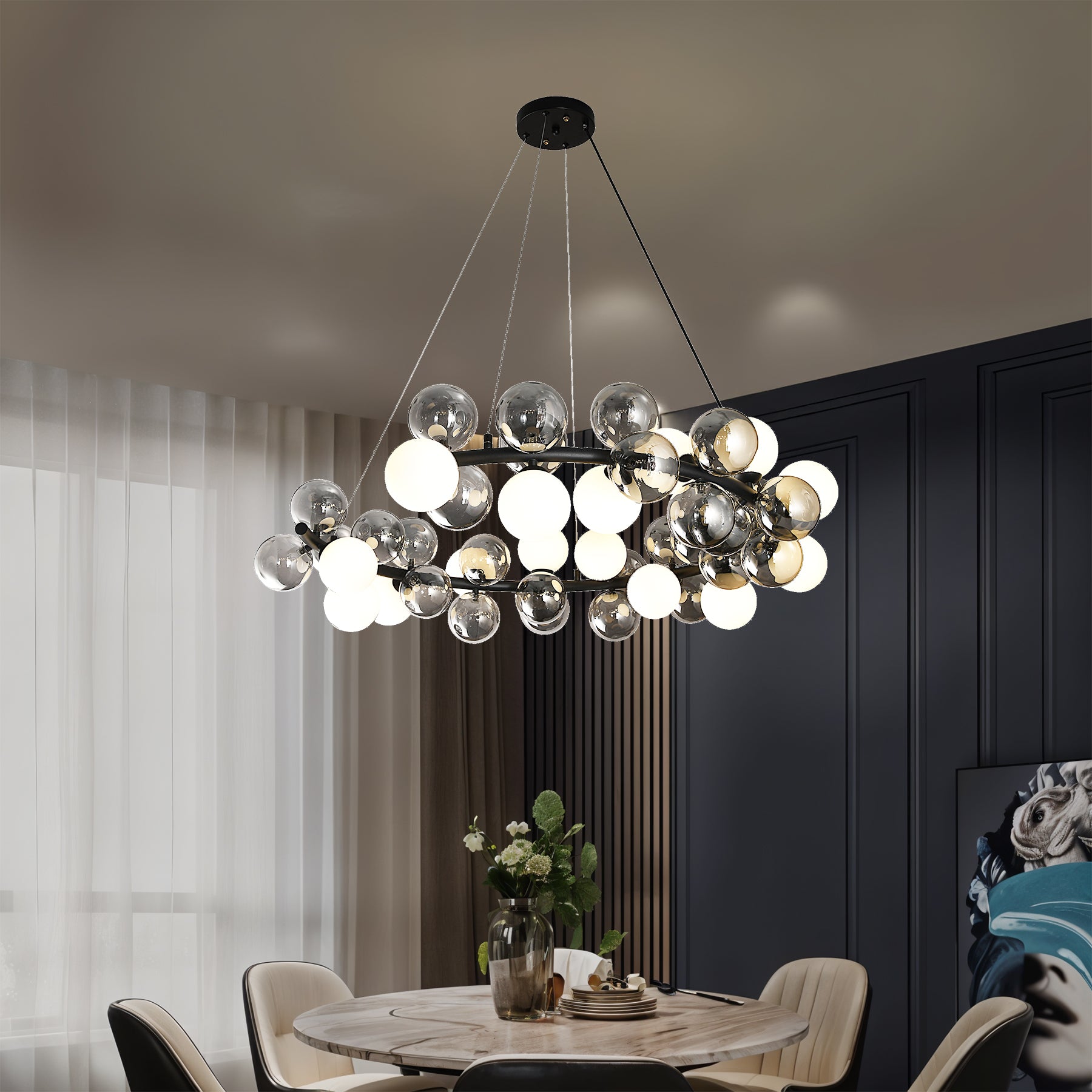 Orb Glow Pendant Chandelier