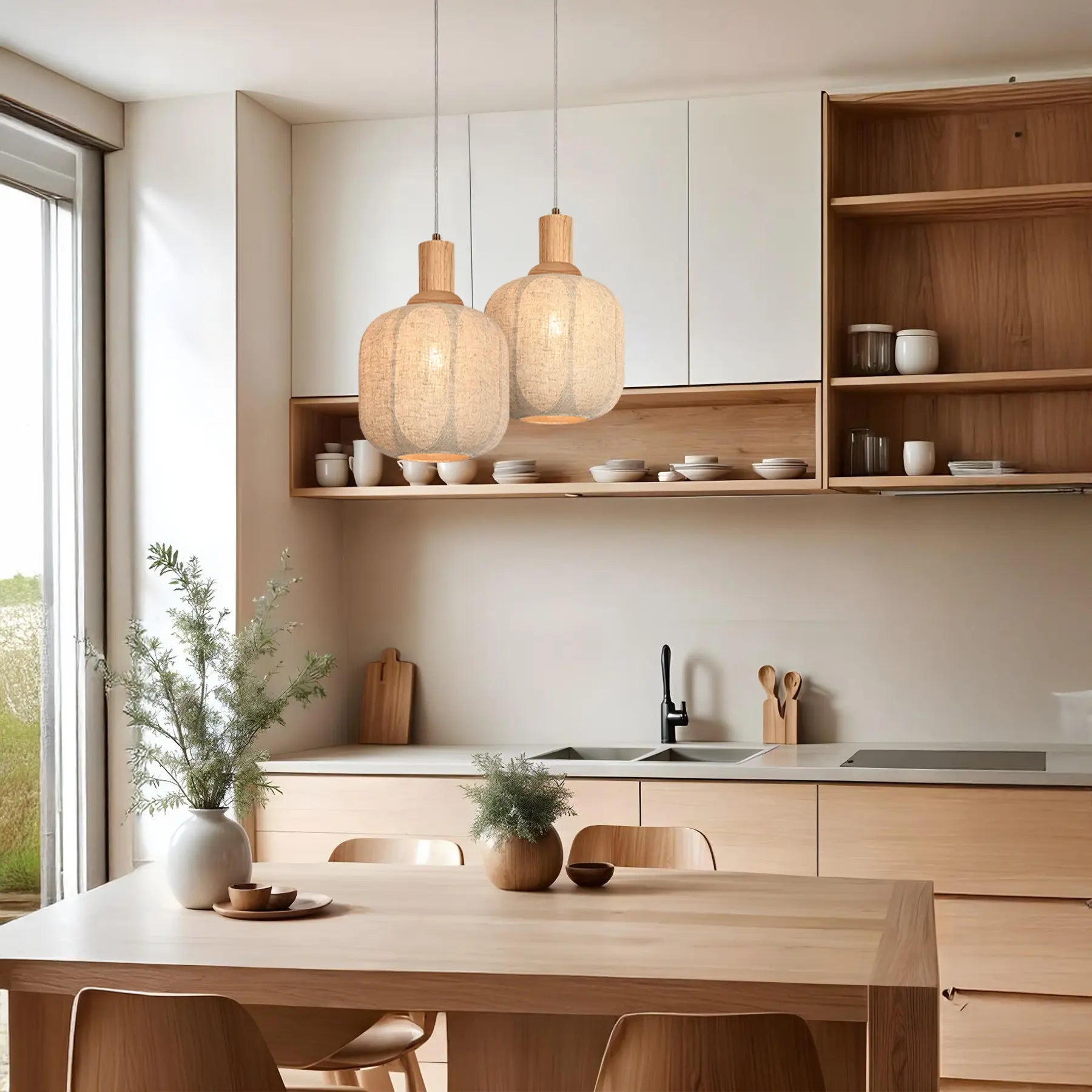 Linen Harmony Pendant Light