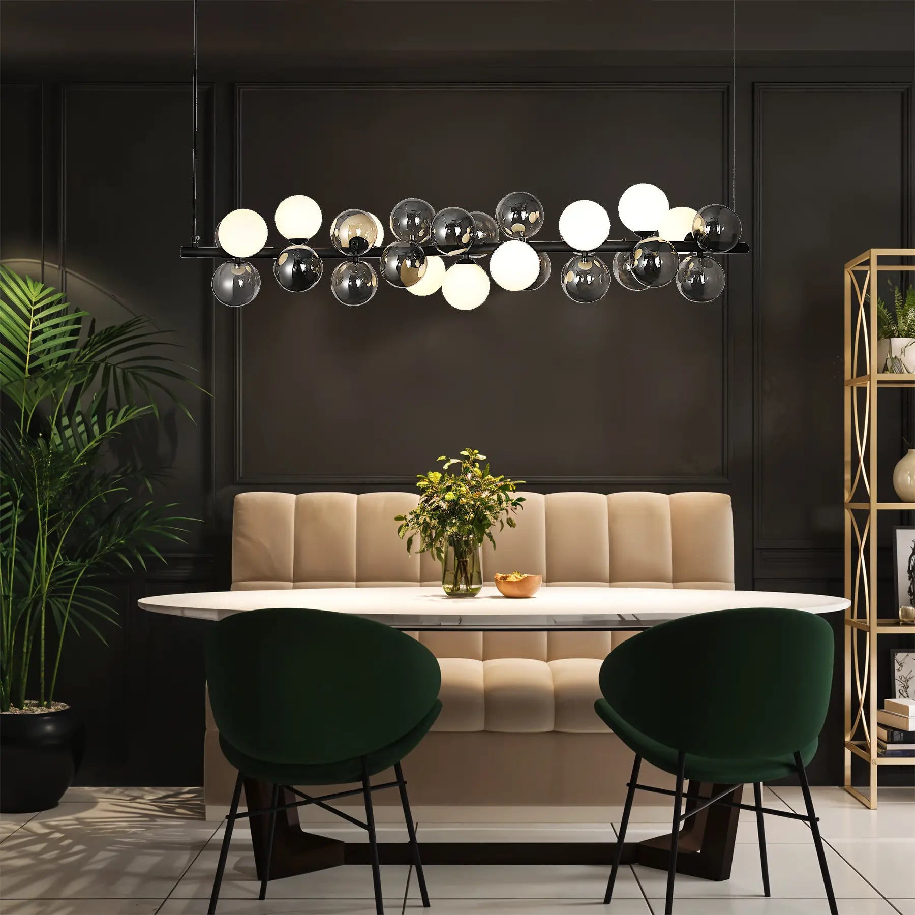 Globe Cluster Linear Chandelier