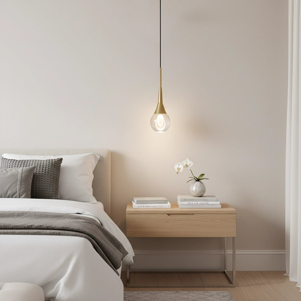 Golden Teardrop Pendant Light