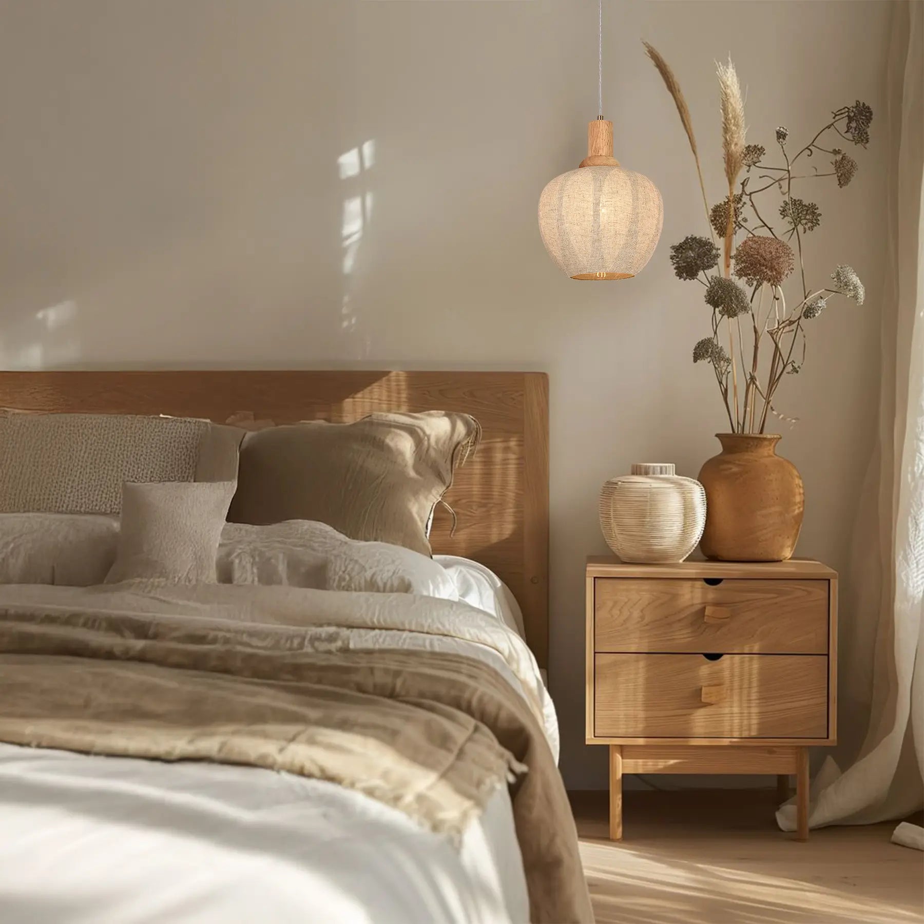Linen Bloom Pendant Light