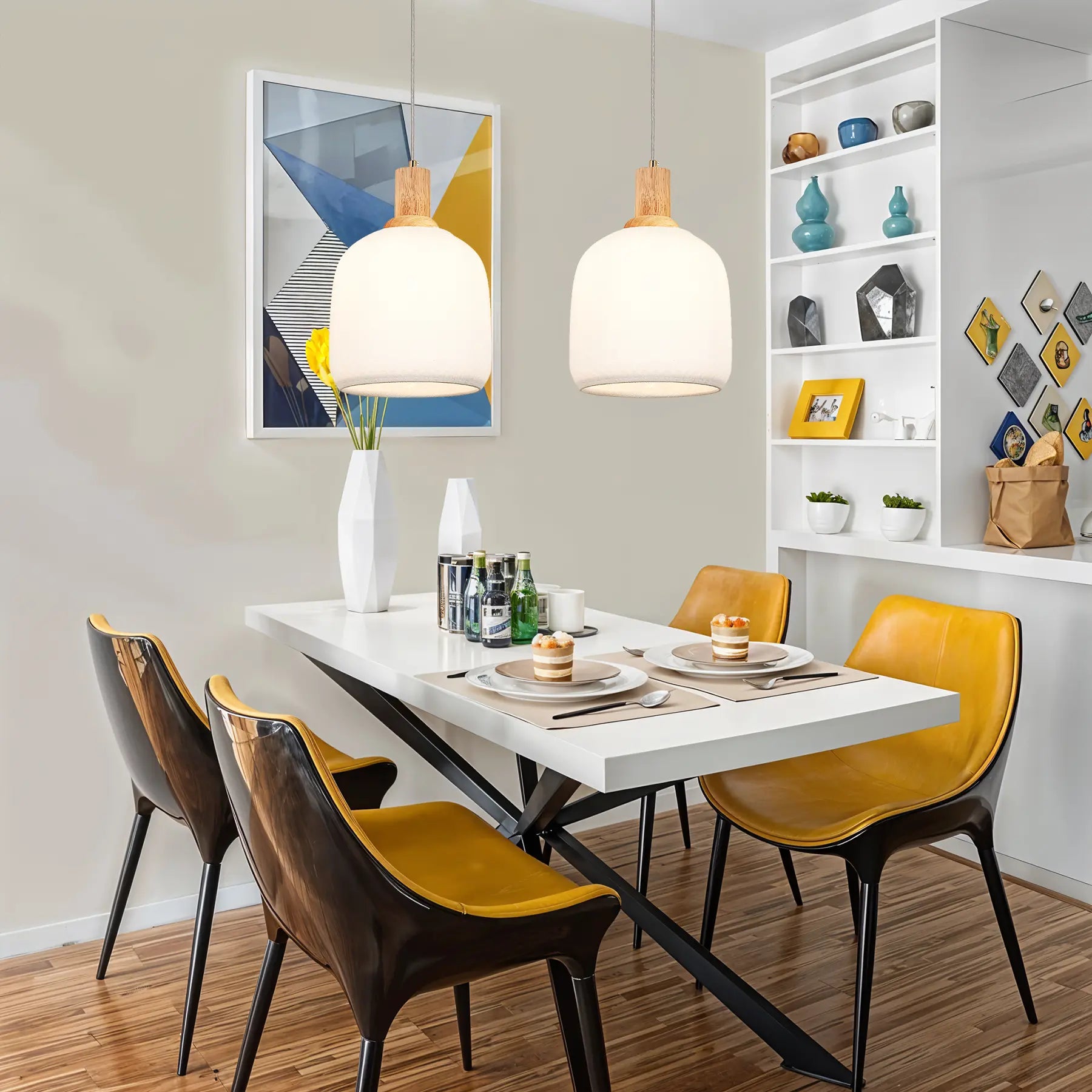 Linen Echo Pendant Light