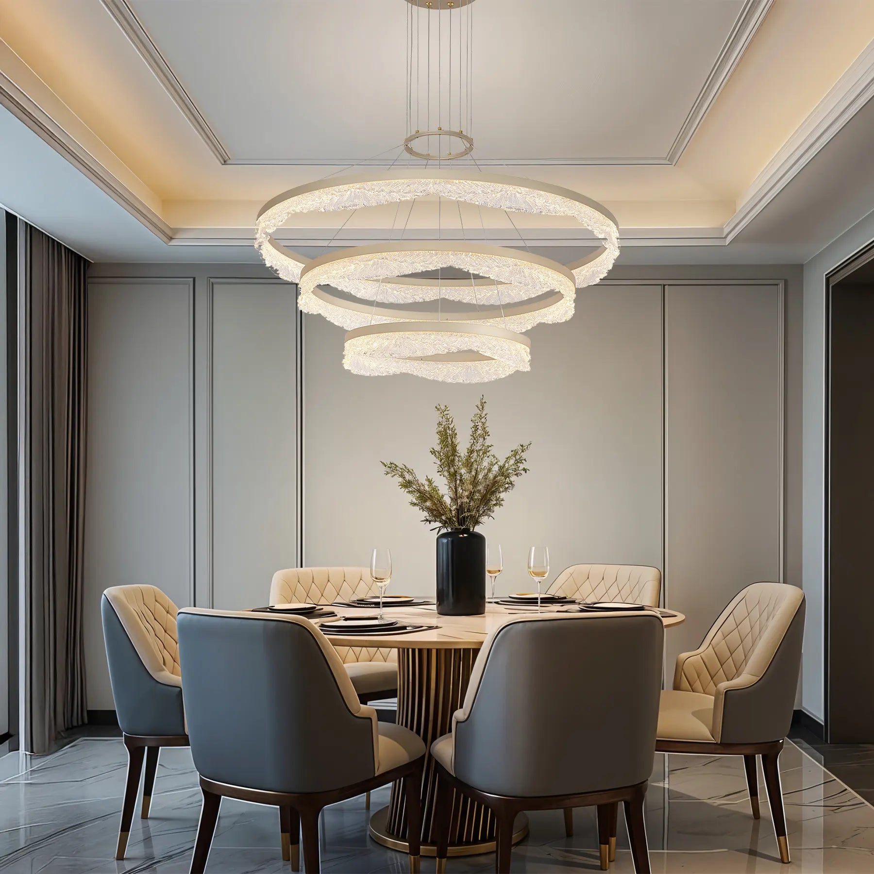 Crystal Ring Chandelier