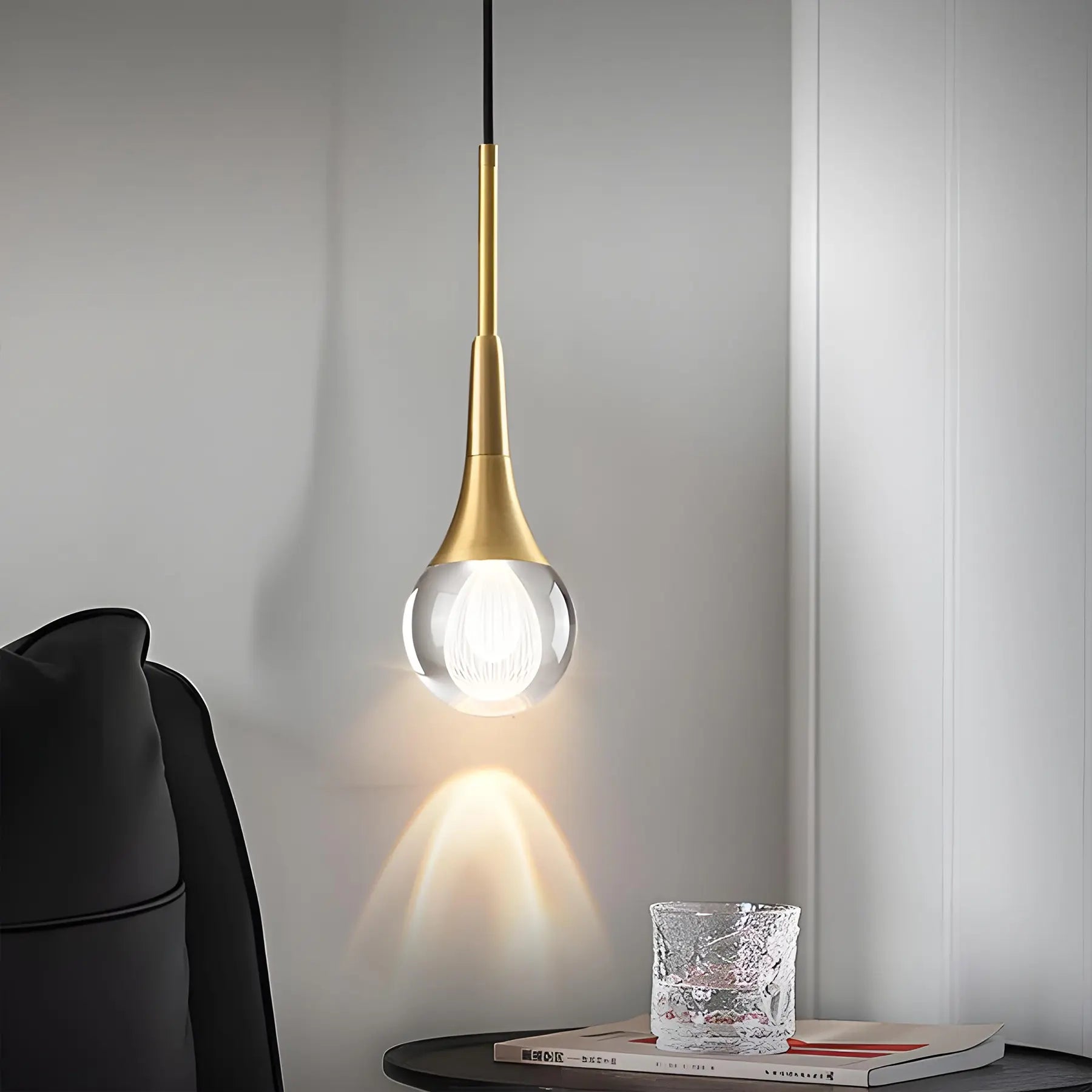 Golden Teardrop Pendant Light
