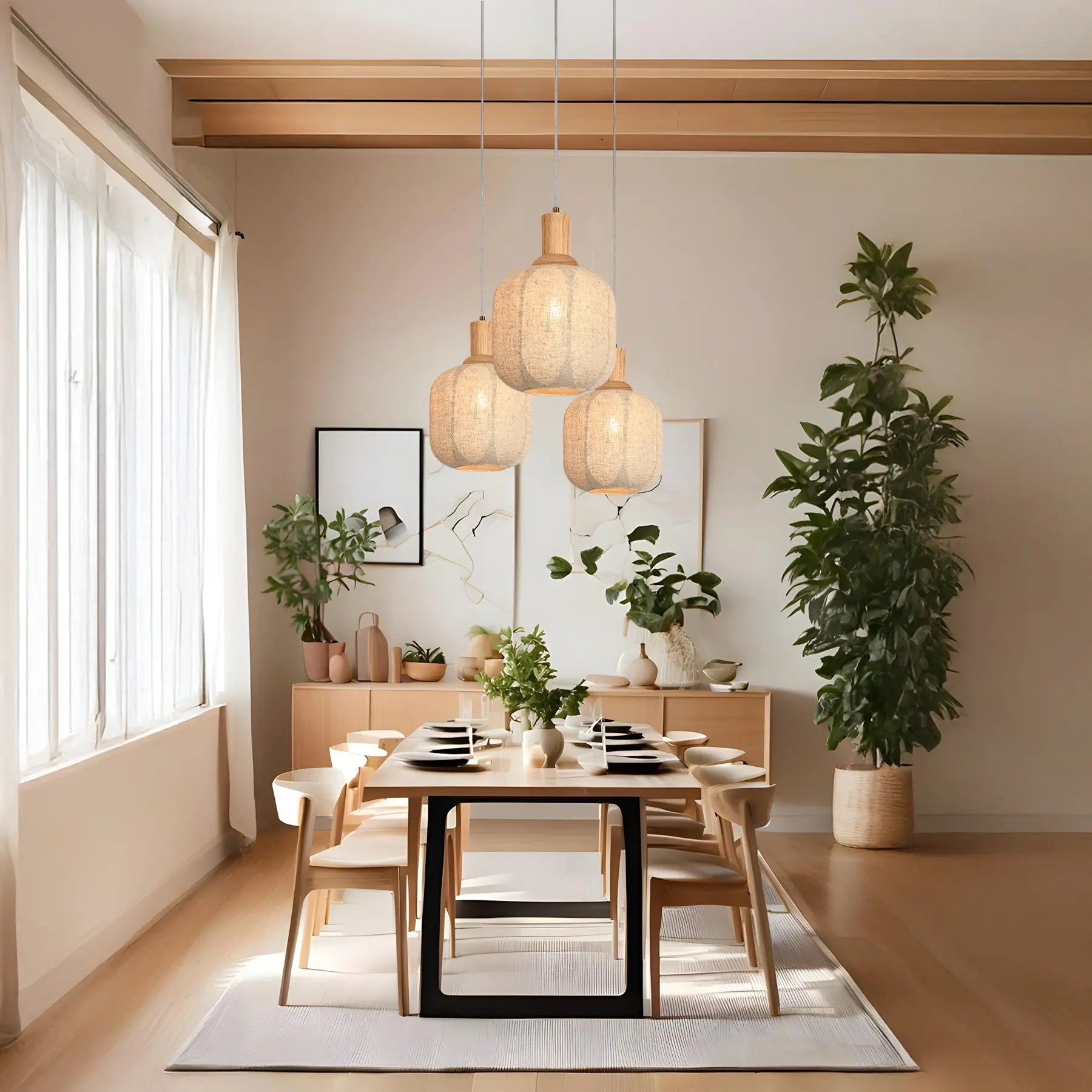 Linen Harmony Pendant Light