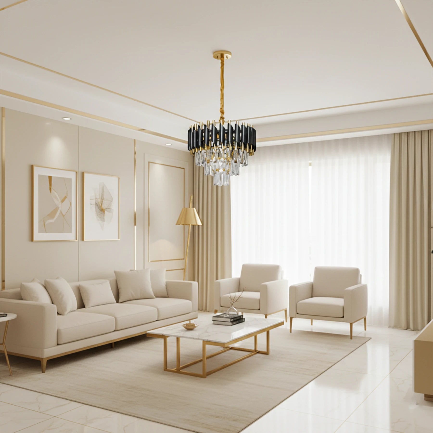 Abeeha Aurora Tiered Chandelier