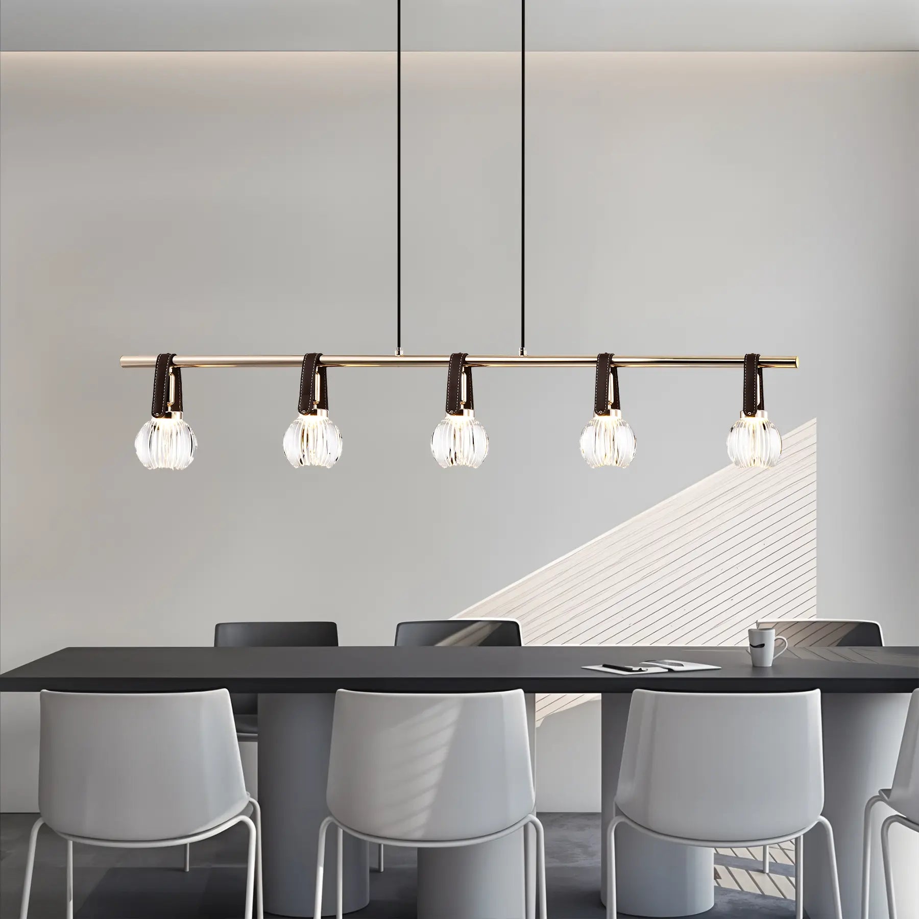 Crystal Line Linear Chandelier