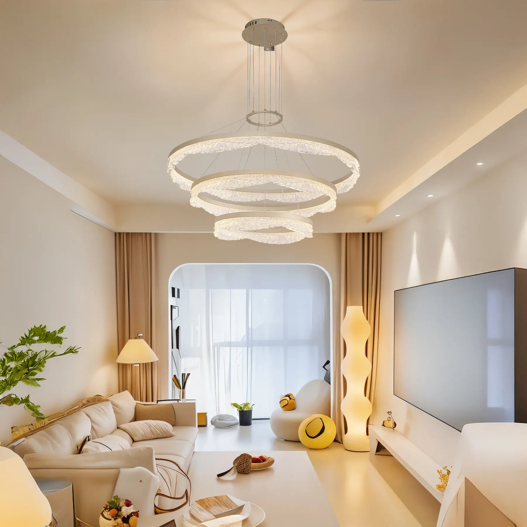 Crystal Ring Chandelier