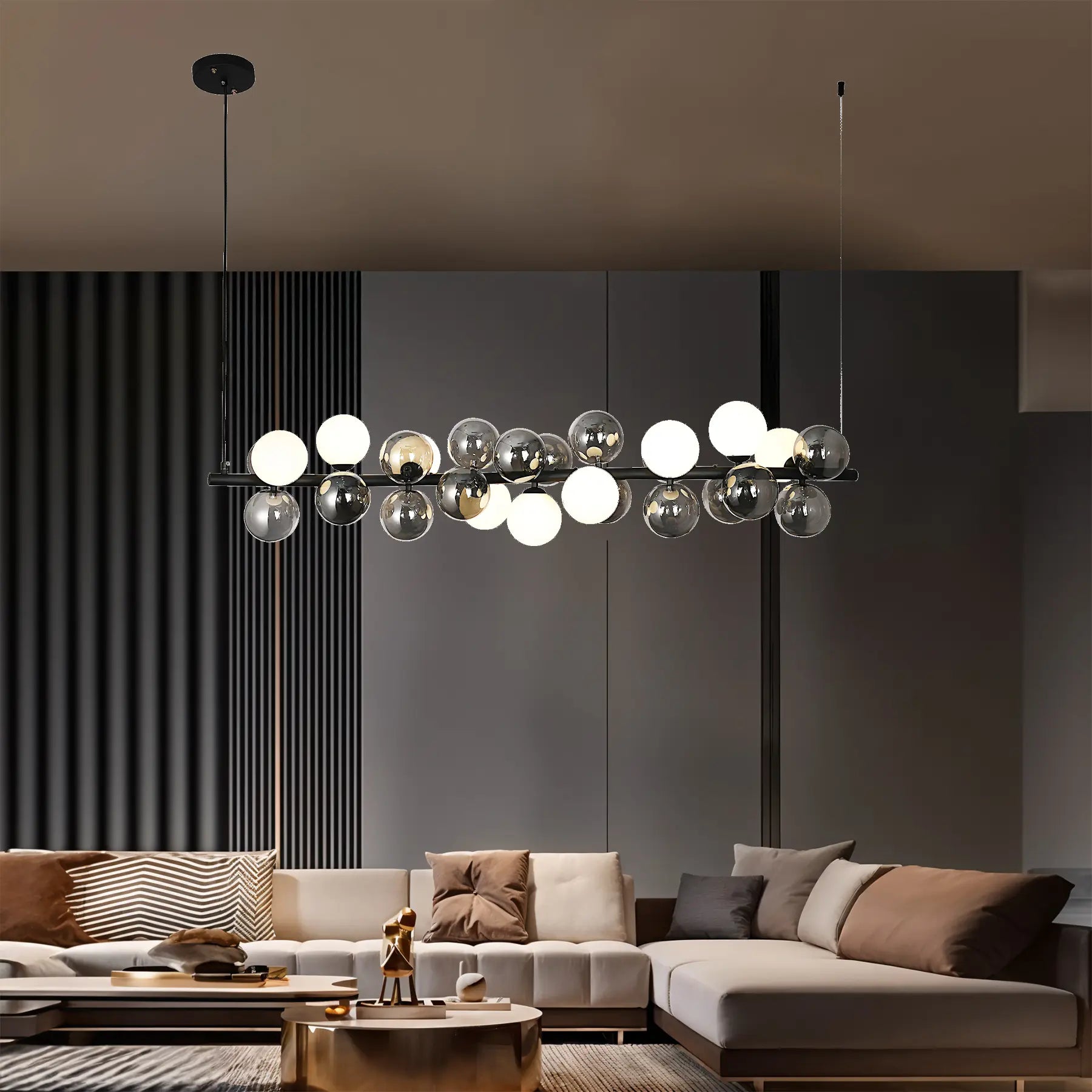 Globe Cluster Linear Chandelier