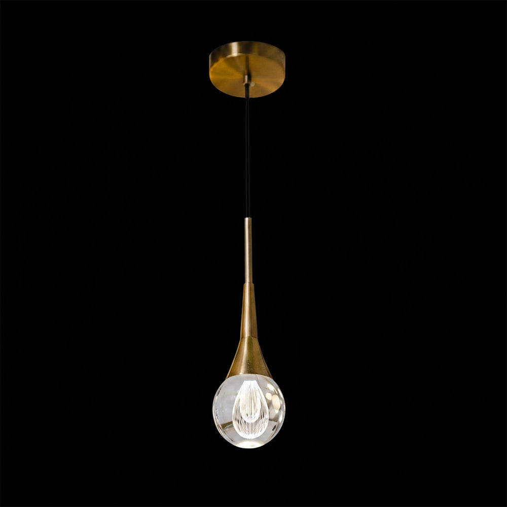 Golden Teardrop Pendant Light