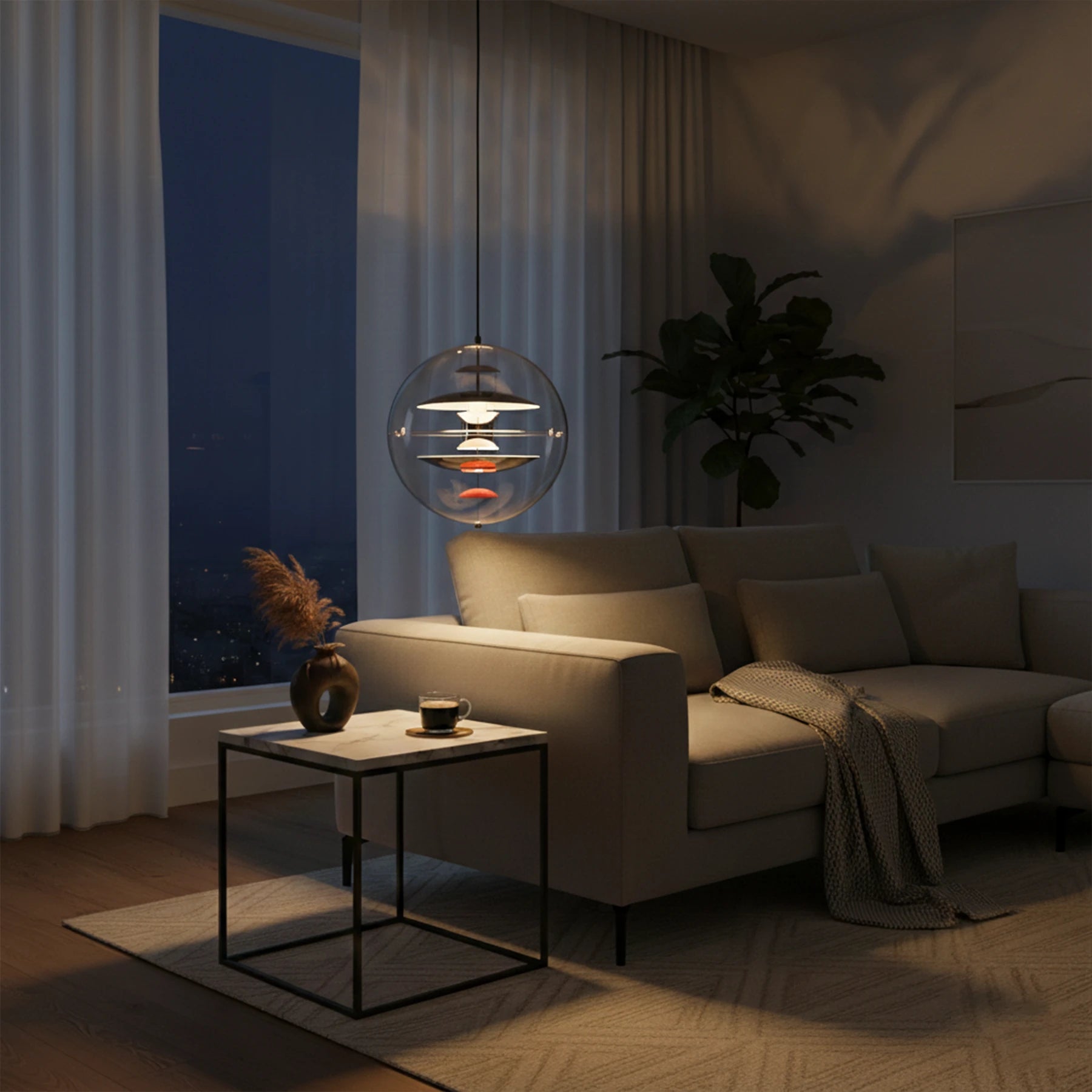 Aurora Orb Designer Pendant Light