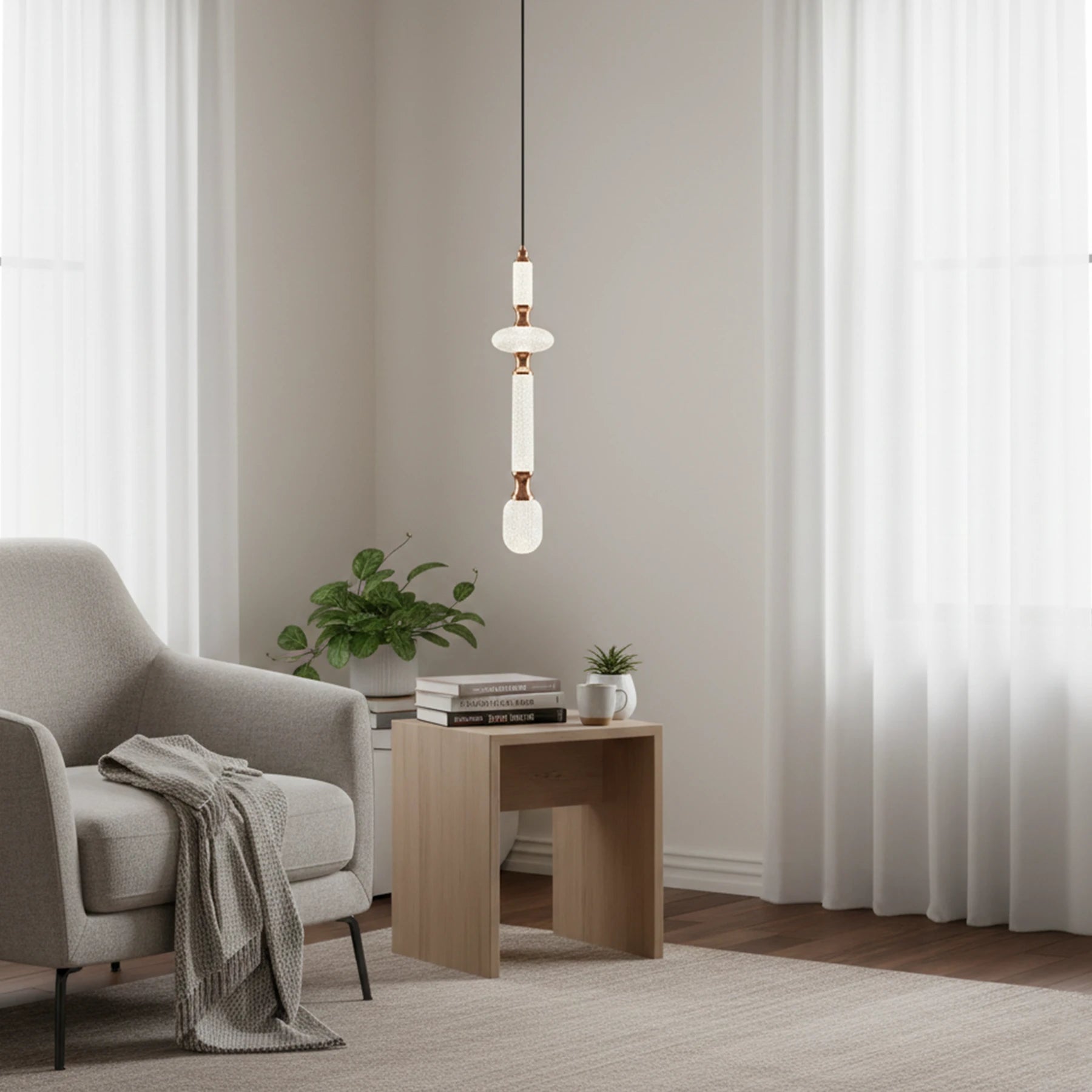 Celeste Sculptural Glass Pendant Light