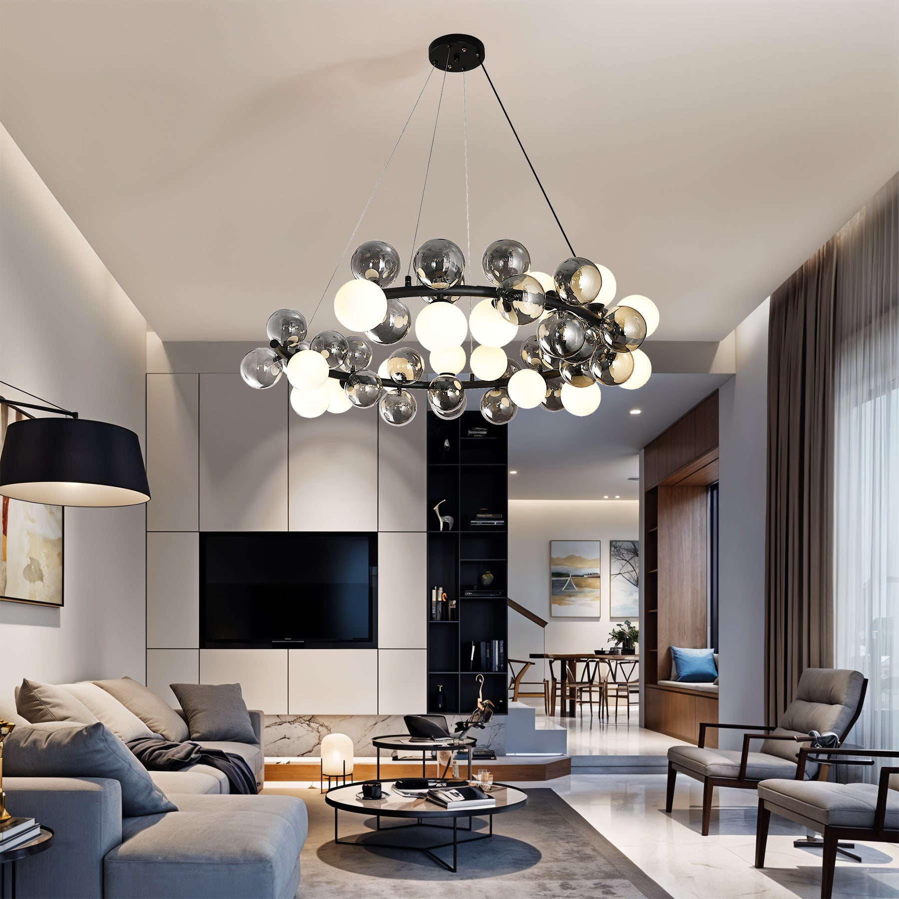 Orb Glow Pendant Chandelier