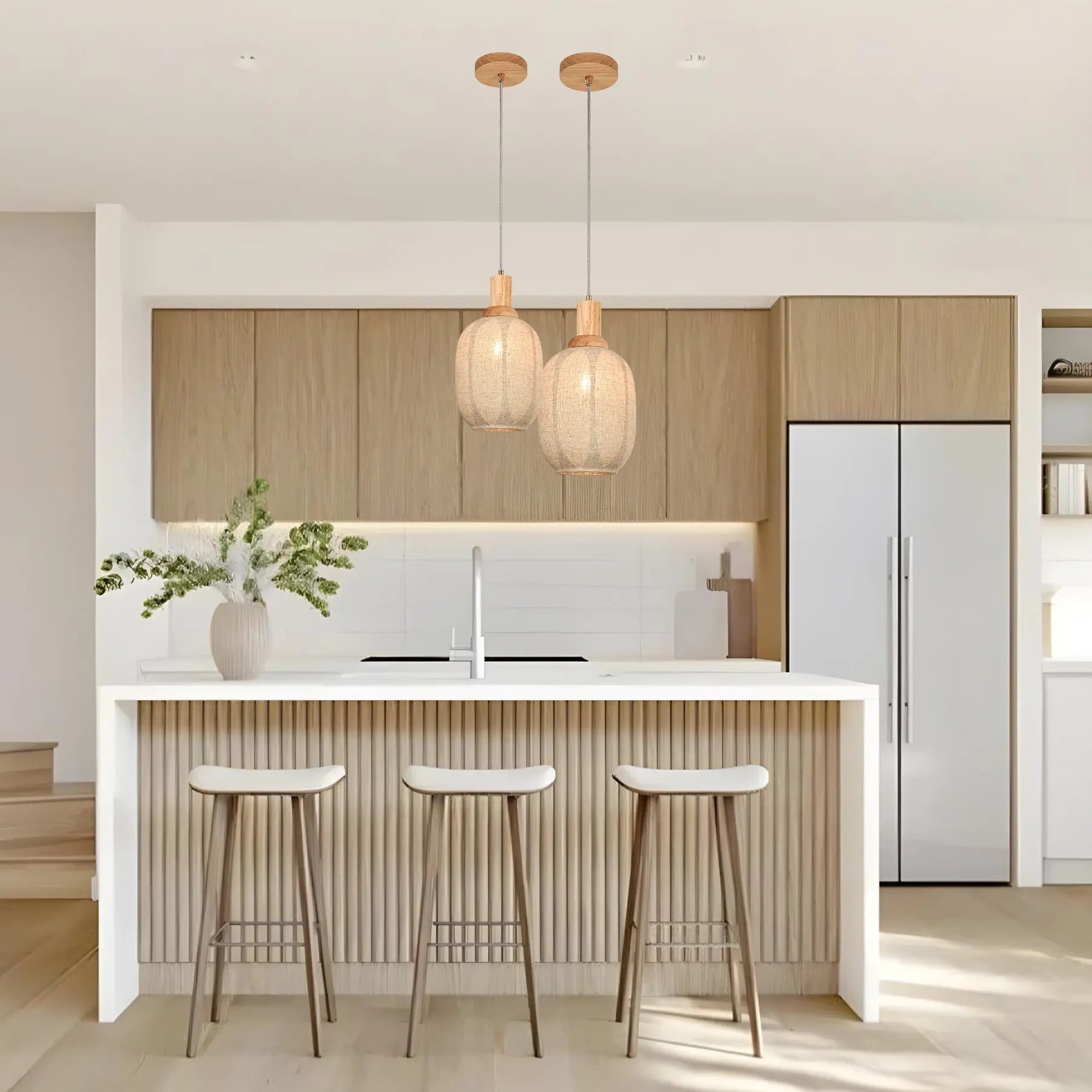 Linen Glow Pendant Light