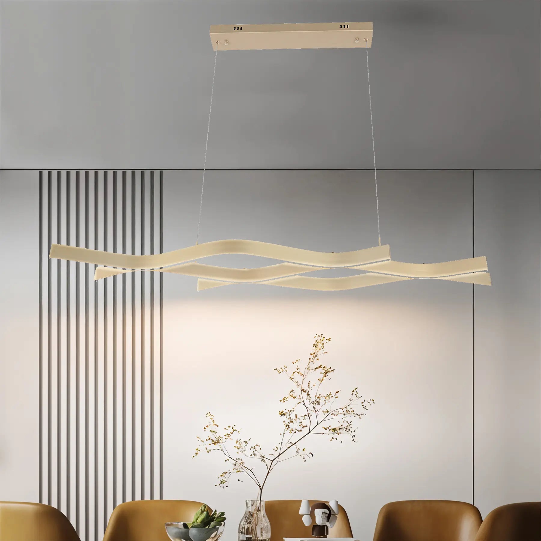 Wave Glow Linear Chandelier