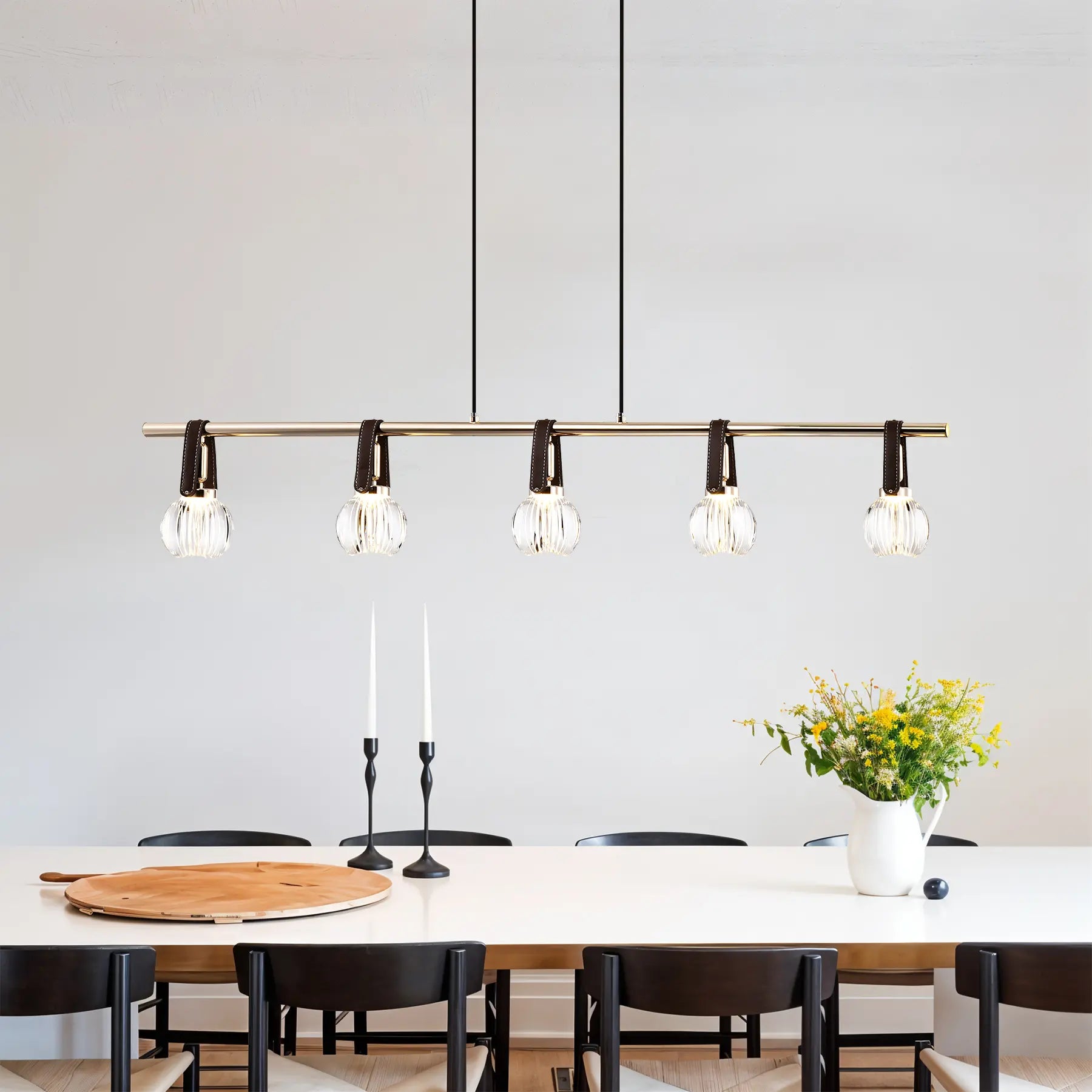 Crystal Line Linear Chandelier