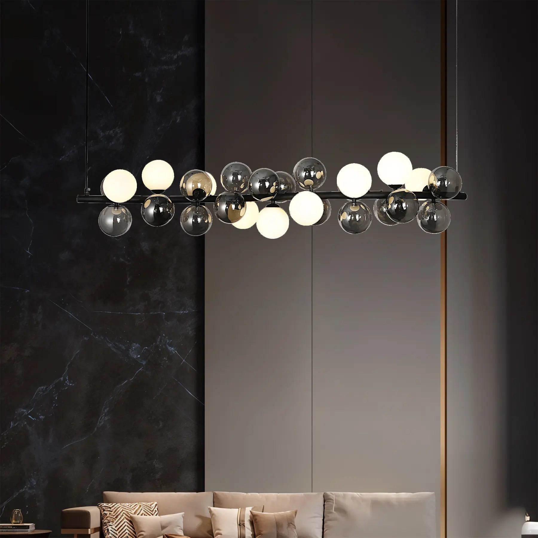 Globe Cluster Linear Chandelier