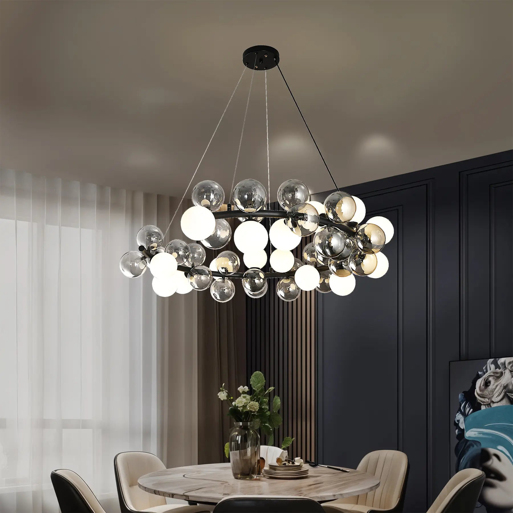 Orb Glow Pendant Chandelier