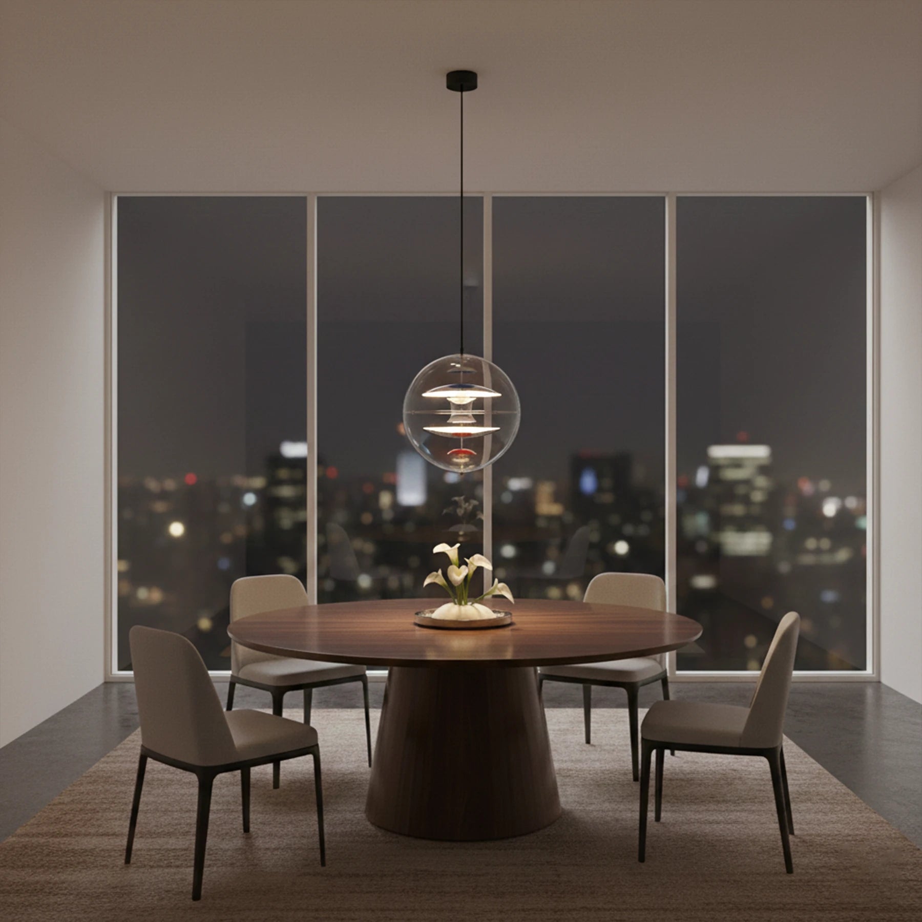 Aurora Orb Designer Pendant Light