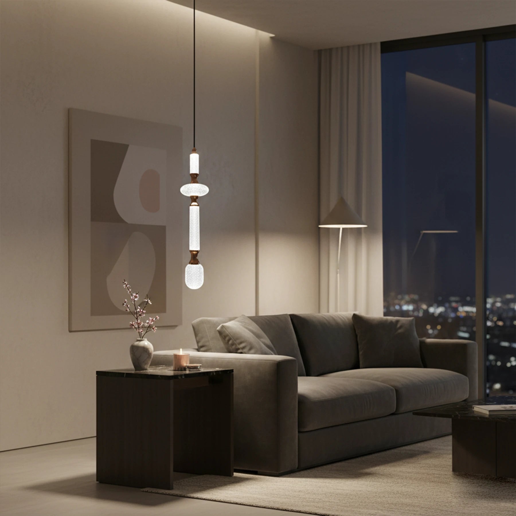 Celeste Sculptural Glass Pendant Light