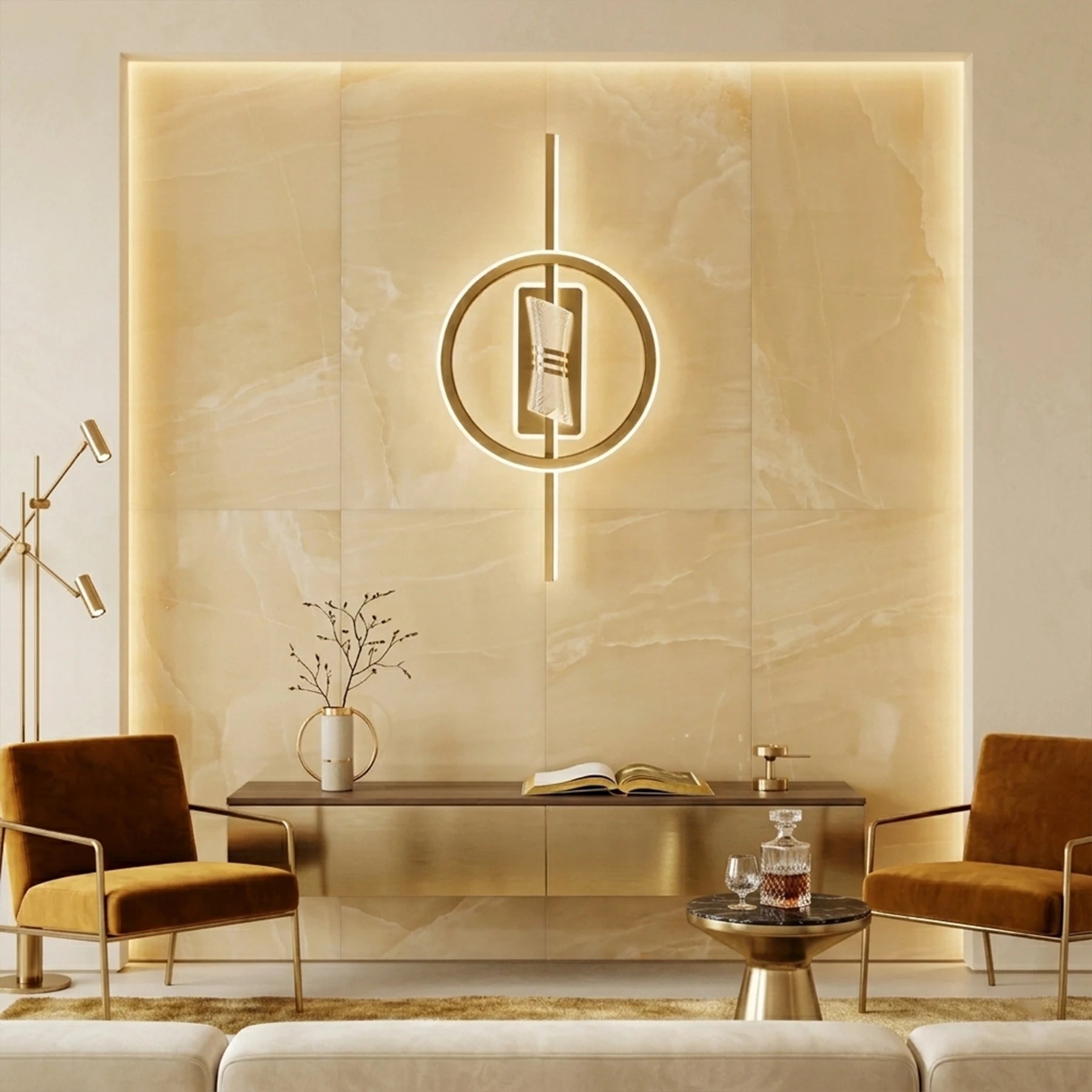 Abeeha Celestial Halo – Integrated LED Modern Ceiling Flush Mount