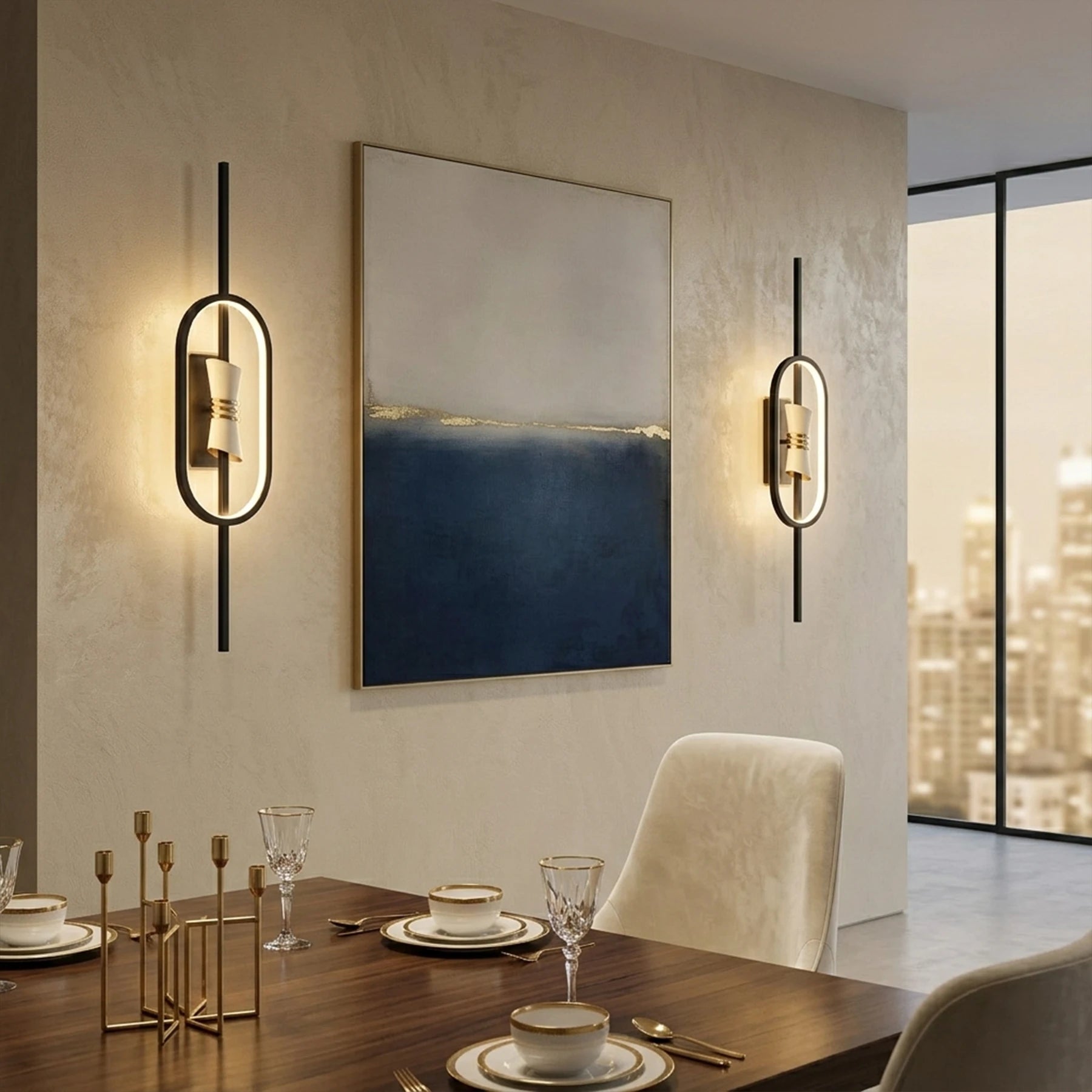 Abeeha Meridian Capsule LED Sconce – Matte Black Wall Light