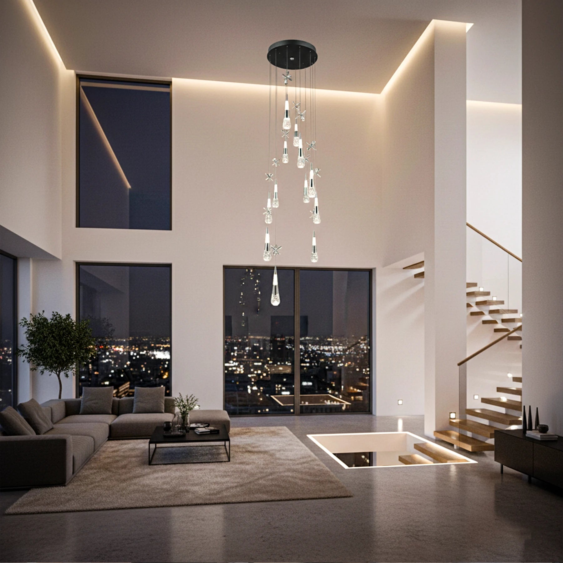 Stardust Waterfall Chandelier