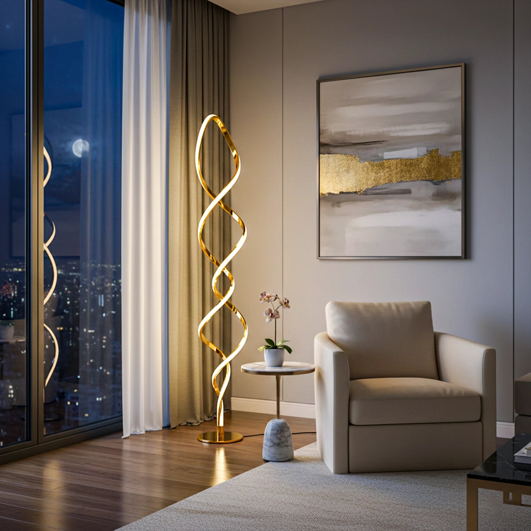 Aura Helix LED Floor Lamp