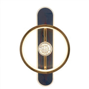 Crystal Core Orbit Sconce – Obsidian & Gold Wall Light | Abeeha Lighting