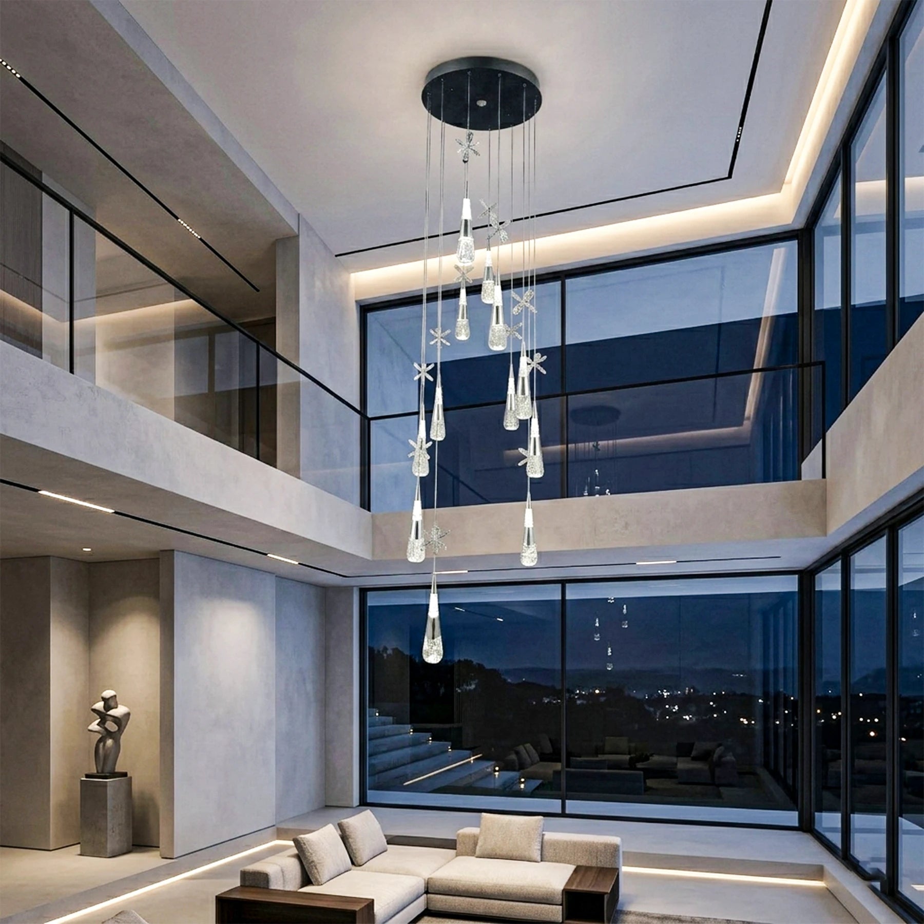 Abeeha Stardust Waterfall Chandelier