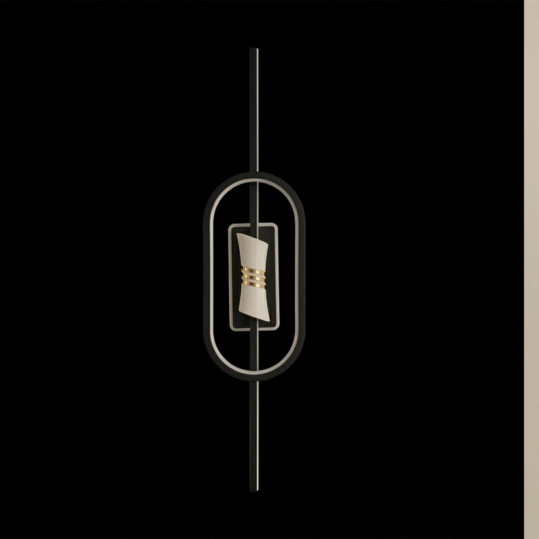 Abeeha Meridian Capsule LED Sconce – Matte Black Wall Light