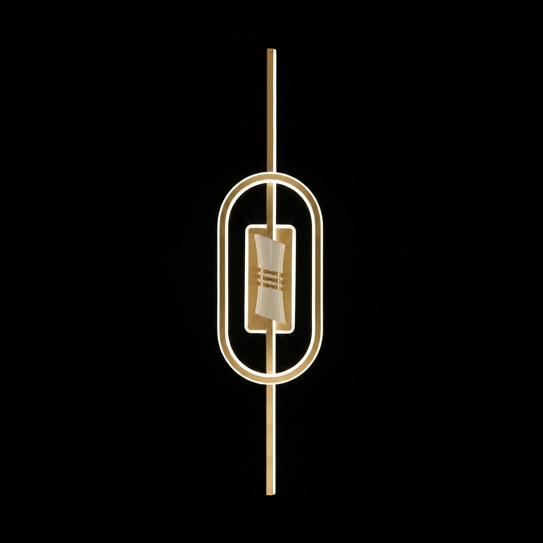 Abeeha Meridian Capsule LED Sconce – Modern Gold Wall Light