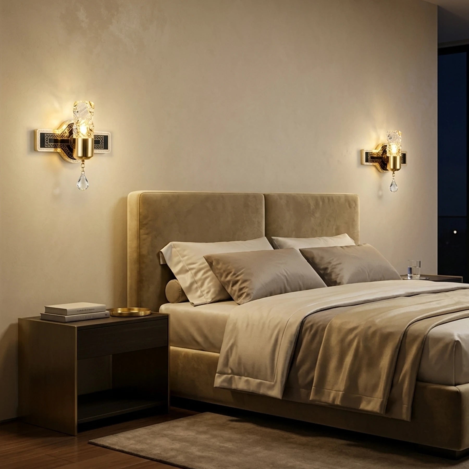 Abeeha Crystal Prism LED Sconce – Modern Luxury Wall Light