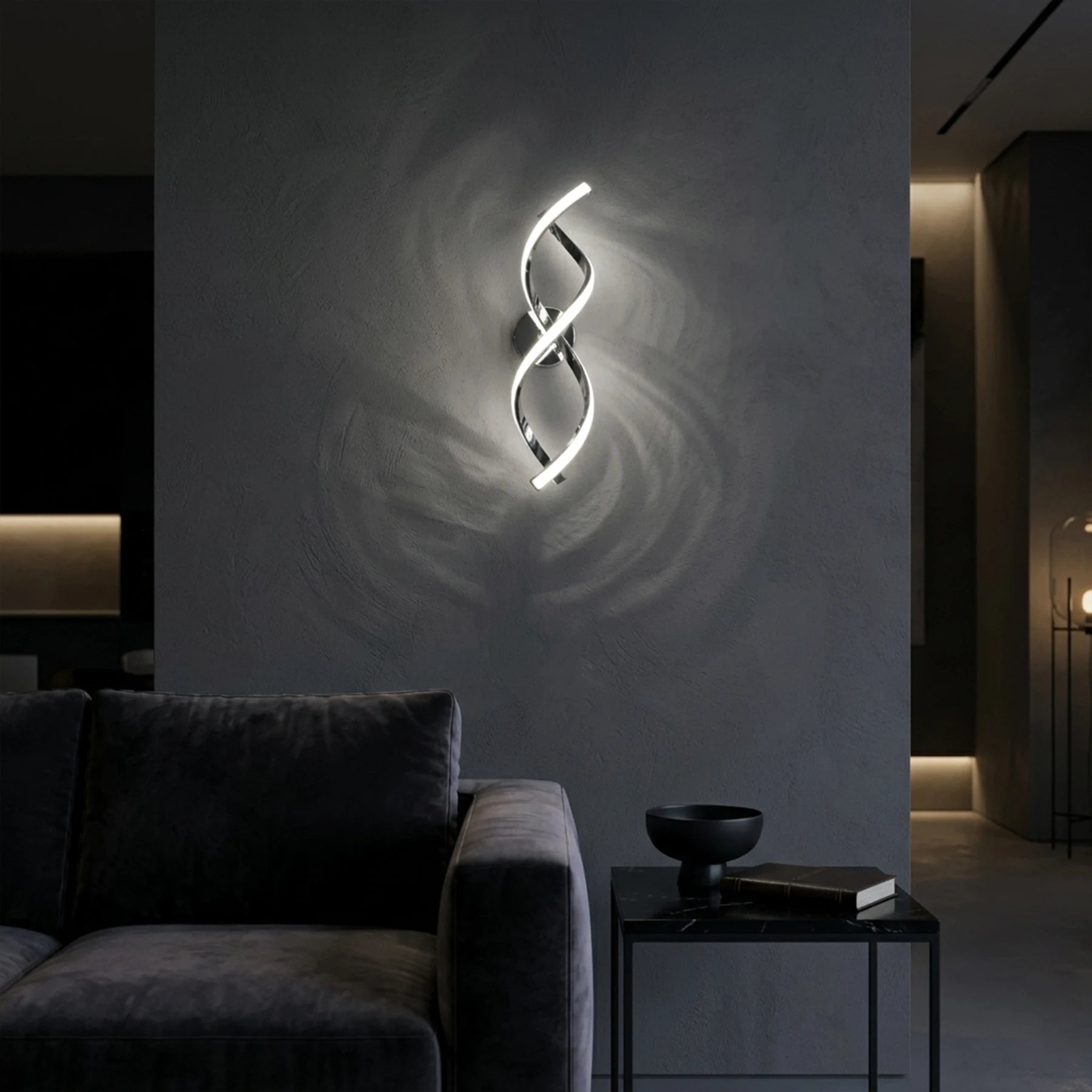 Helix Chrome LED Sconce