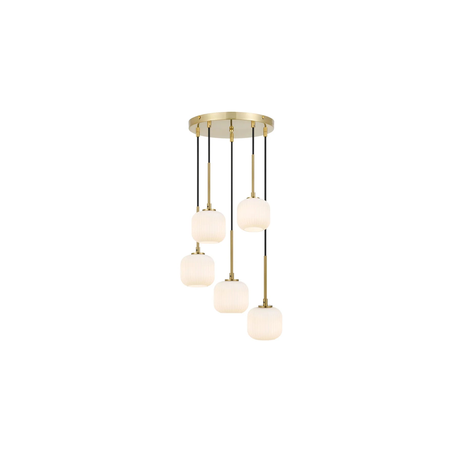 Bobo 5 Pendant – Antique Gold / Opal Matt