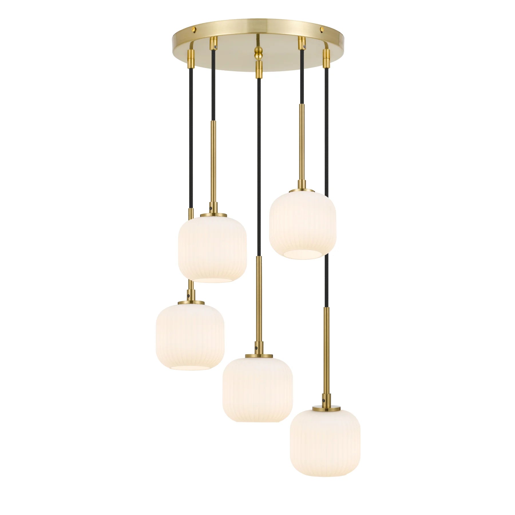 Bobo 5 Pendant – Antique Gold / Opal Matt