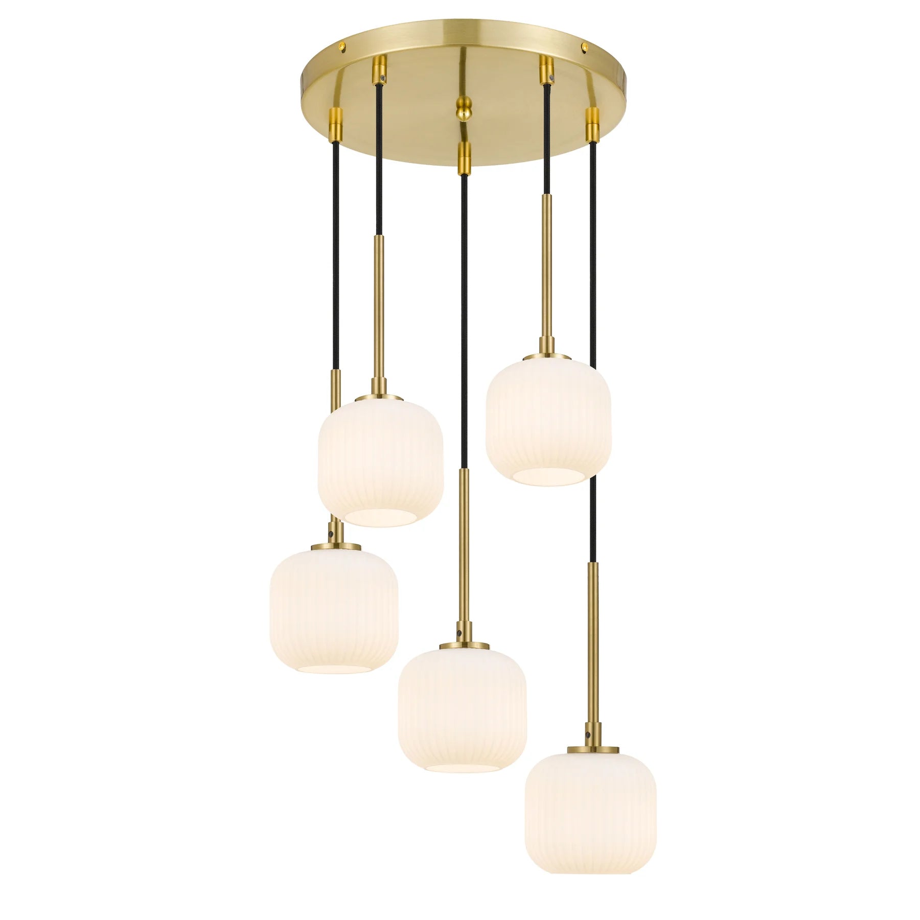 Bobo 5 Pendant – Antique Gold / Opal Matt