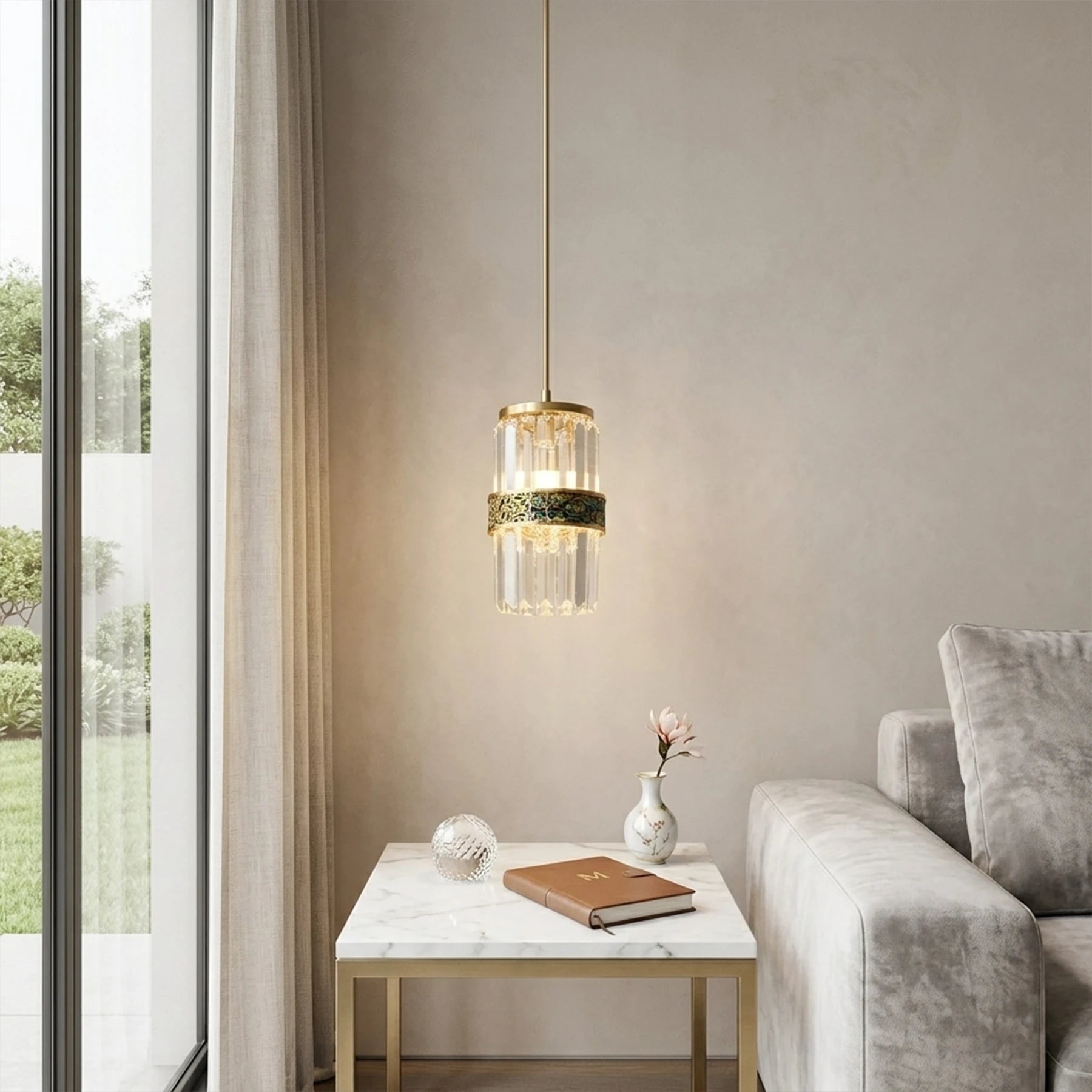 The Luna Ribbed Pendant