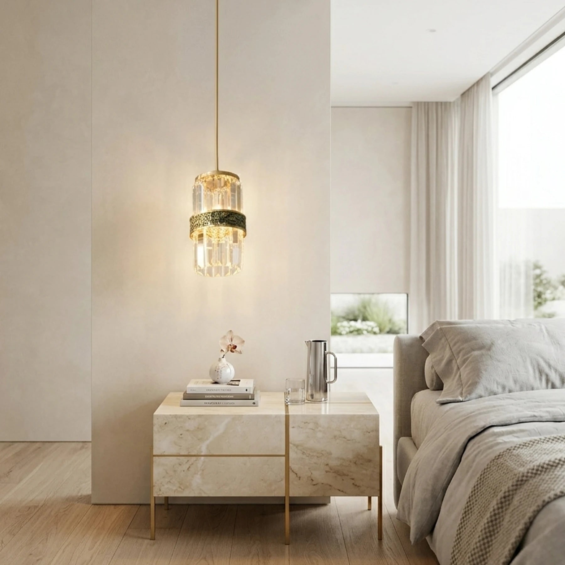 The Luna Ribbed Pendant