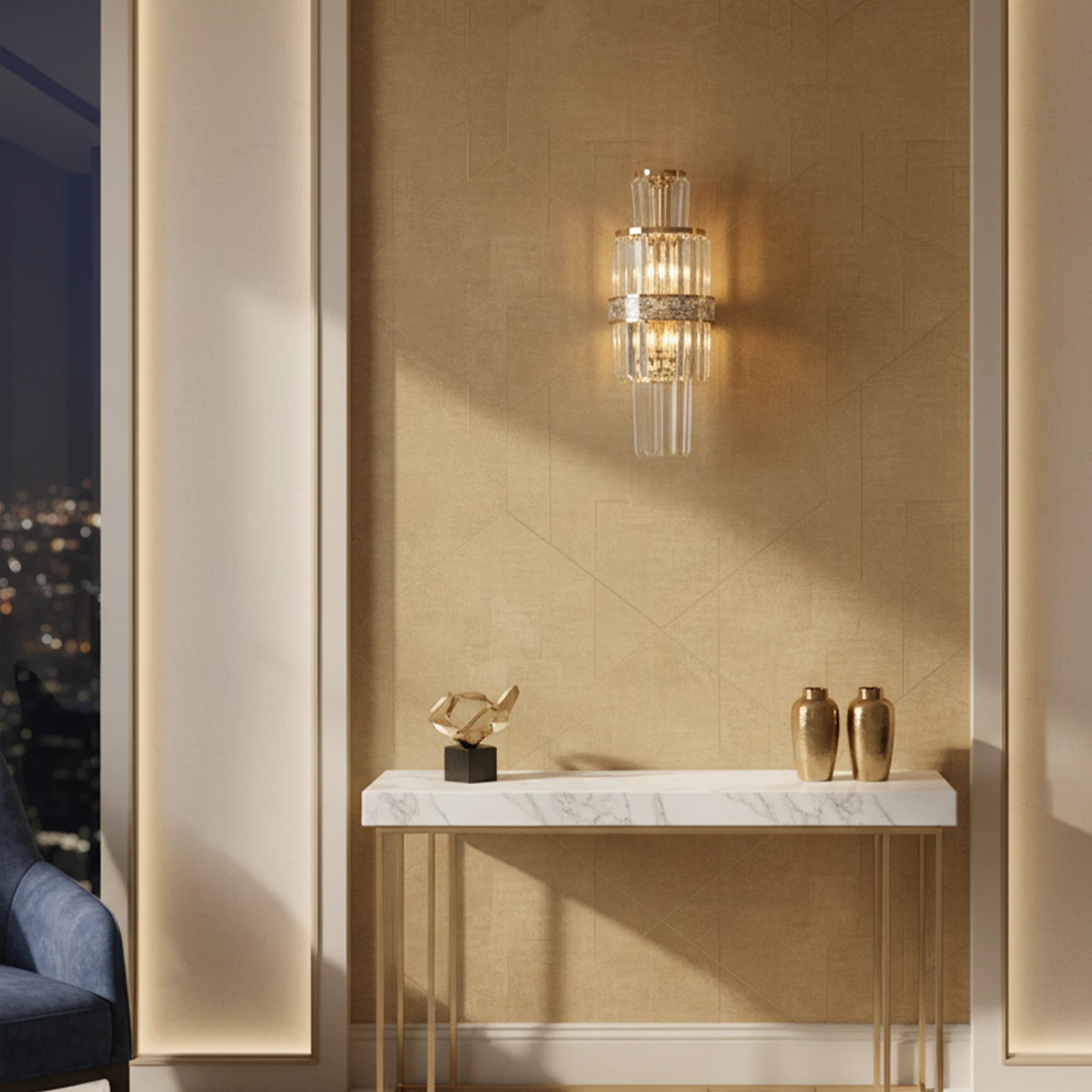 The Selene Ribbed Wall Sconce