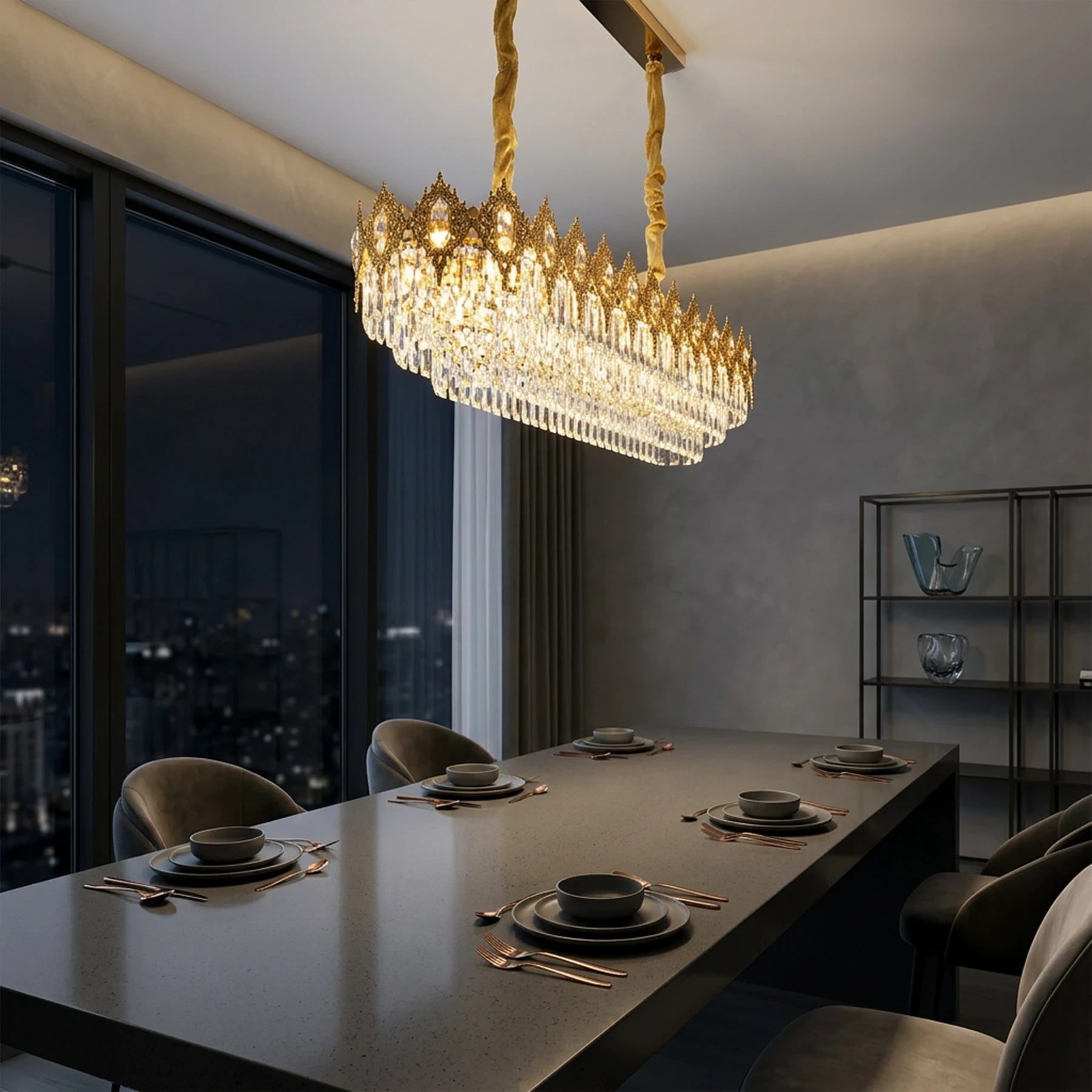 Elysian Tiered Crystal Chandelier