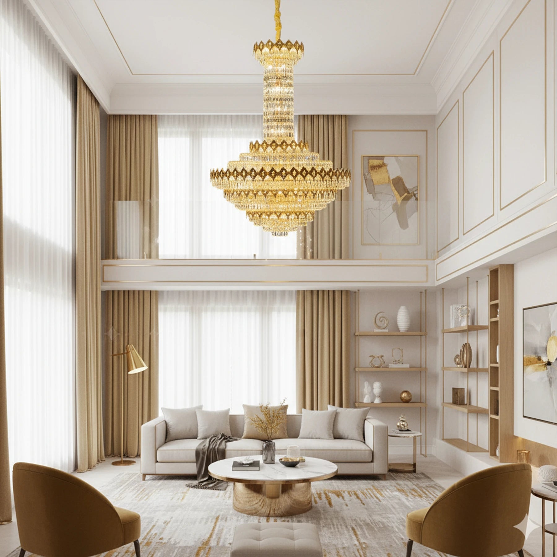 Elysian Crystal Drum Chandelier